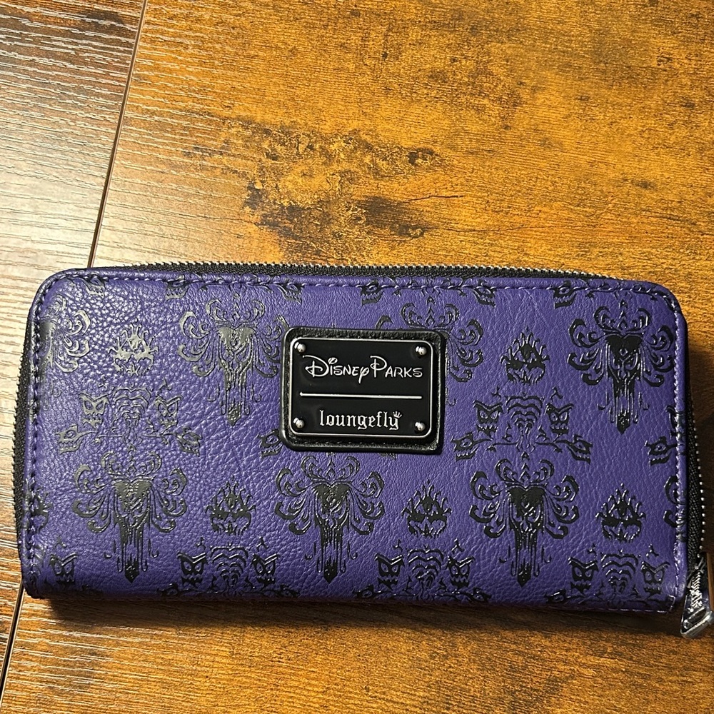 Disney Parks Loungefly Purple and Black Wallet